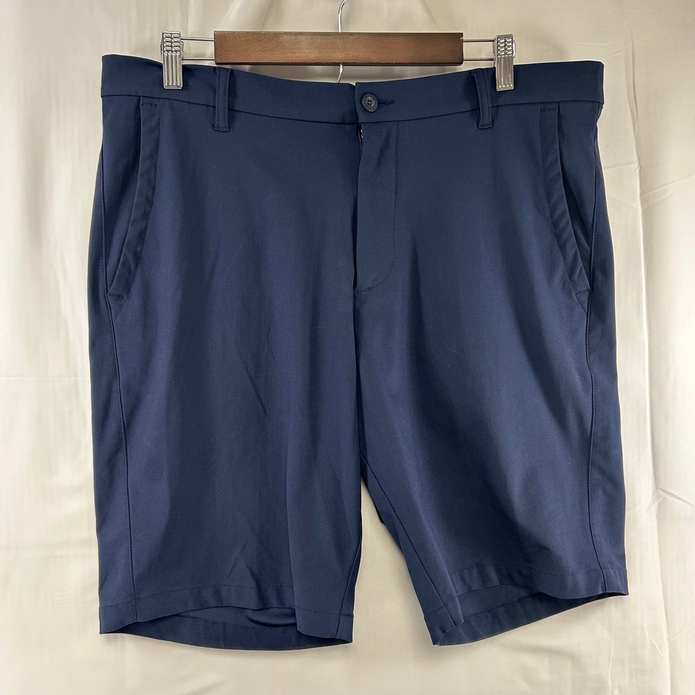 Straight Down Performance Golf Shorts Mens 34 (fit 36) Blue Solid Lightweight